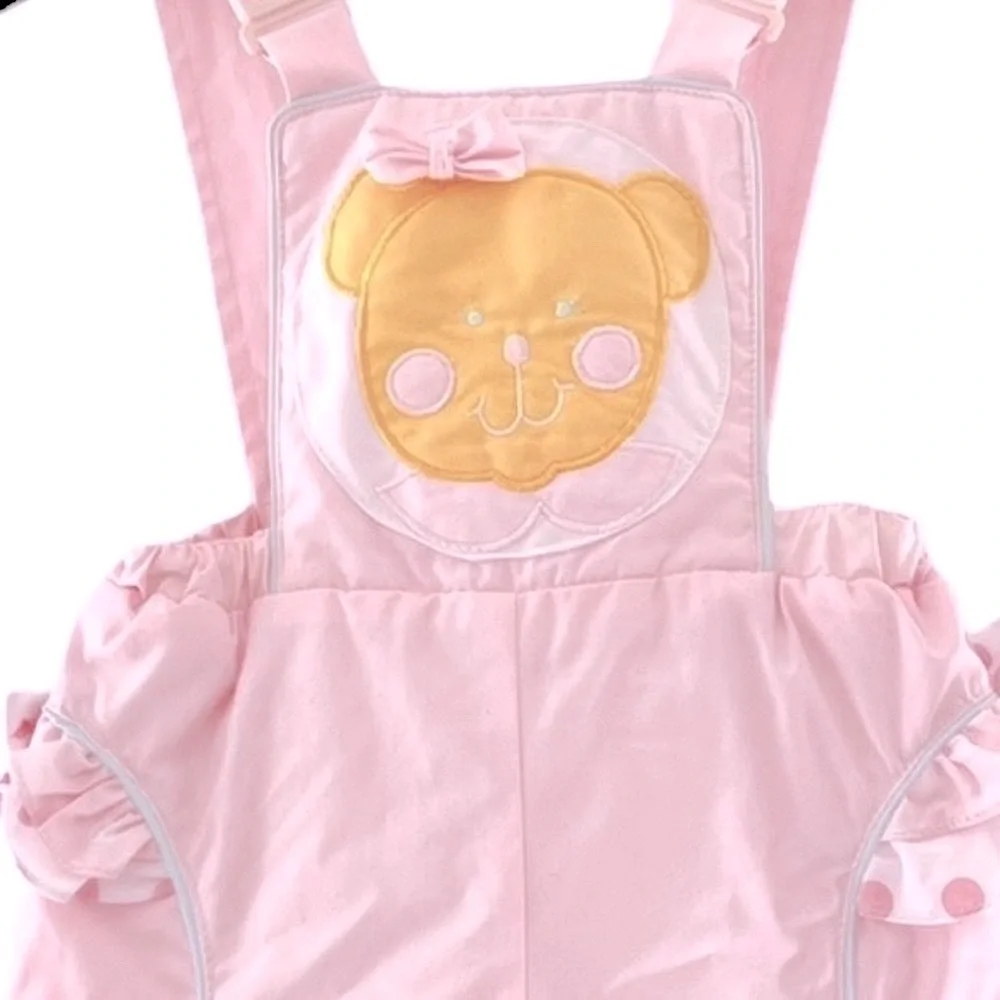 Vintage Infant Bib Overalls Footed